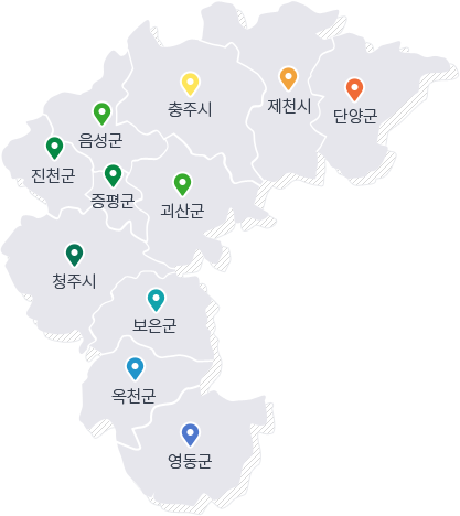 충청북도 지도